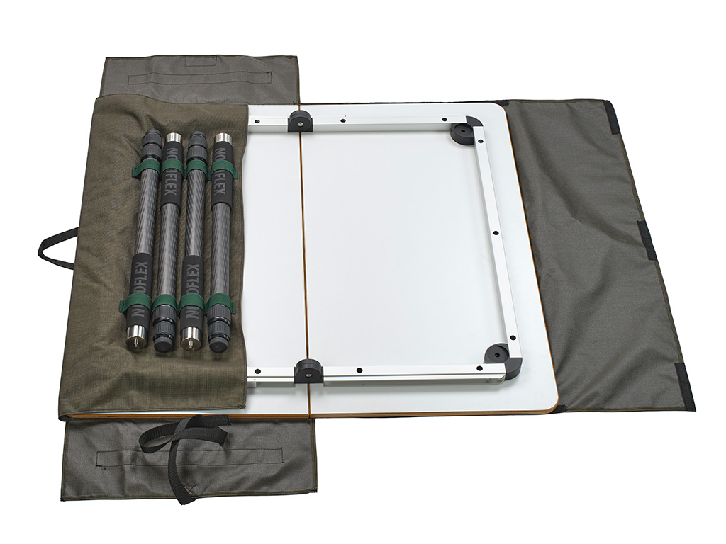 Quadro Table Multifunktionstisch mit 3-Segment Carbonbeinen + HG-Halter Quadro Table Multifunktionstisch mit 3-Segment Carbonbeinen + HG-Halter